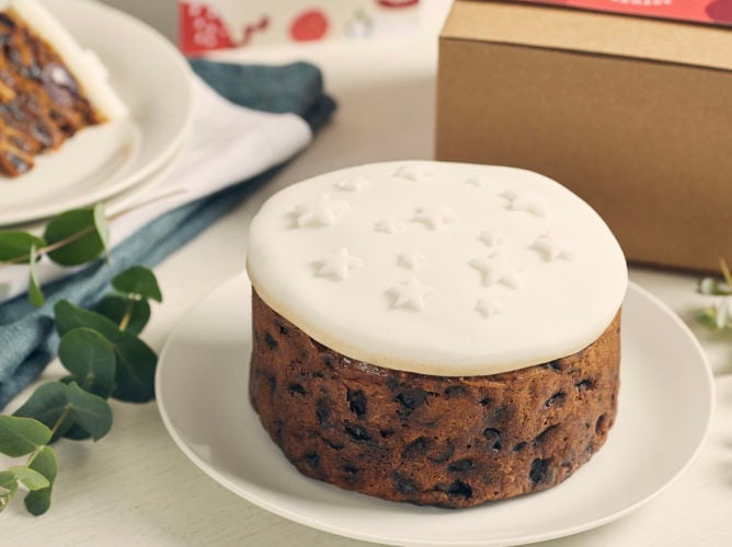 Gluten Free Round Christmas Cake in a Gift Box