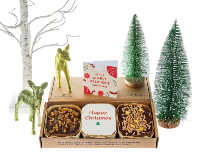 Gluten Free Christmas Letterbox: Christmas Cake, Christmas Brownie and Ginger & Orange Cake
